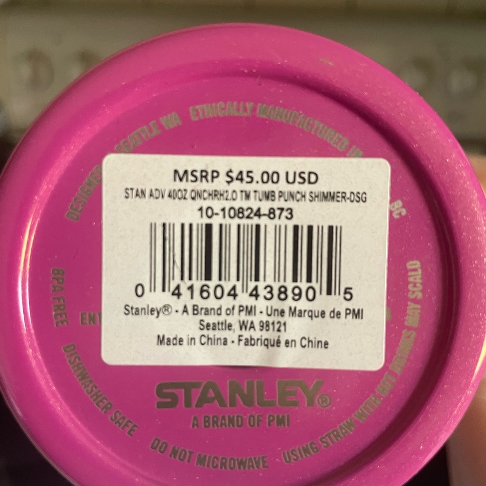 Stanley Bright Pink Travel Mug with Handle - Picture 4 of 5
